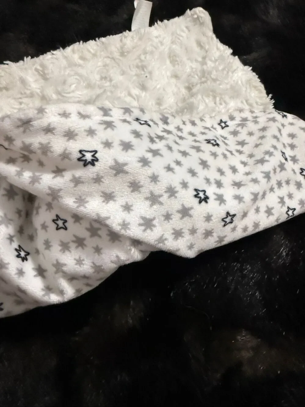Carters Just One You Lovey Plush Lamb White Stars Gray Blue